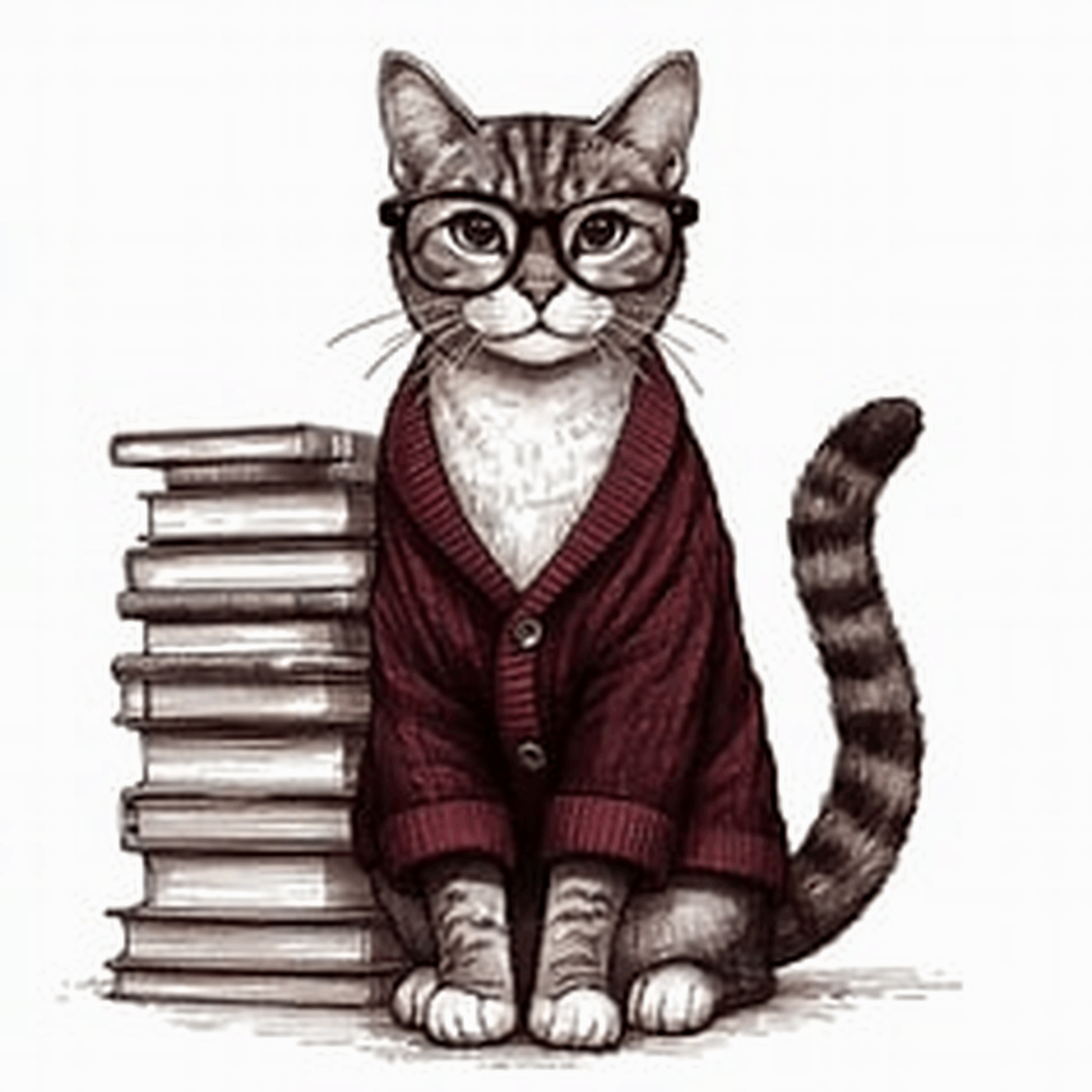 Logo-Katze Buchgeflüster